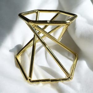 Metalen bolhouder - goud - 1