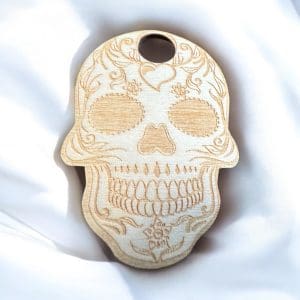 houten bolhouder - skull - 16