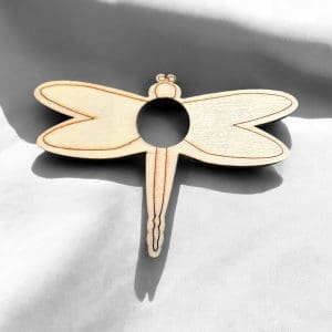 houten bolhouder - libel/dragonfly - 19
