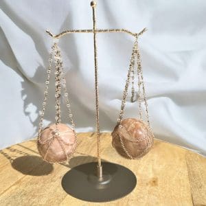 Alternative view of Metalen bolhouder - weegschaal - Rosé goud