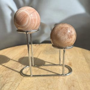 Alternative view of Metalen bolhouder - 2 bollen - Zilver