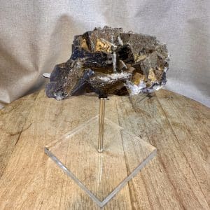 Alternative view of Metalen edelsteen/mineralen houder op acryl stolp - L