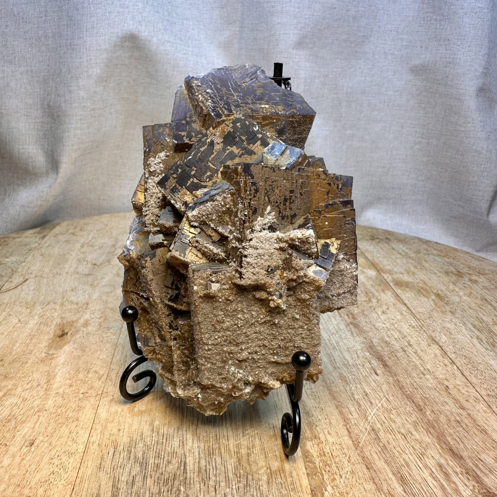 Uitvouwbare metalen edelstenen/mineralen houder - Zwart - Afbeelding 2