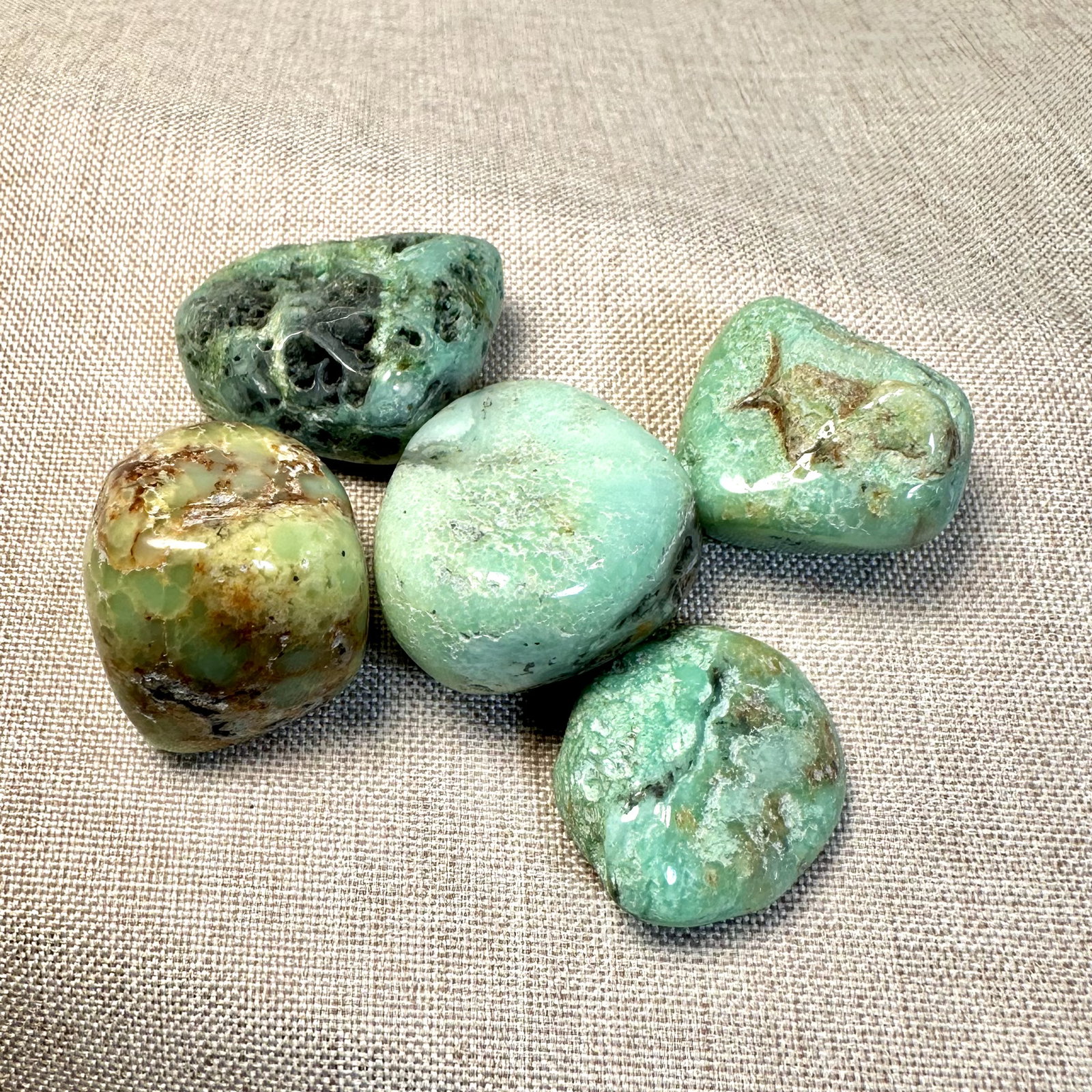 Trommelstenen - Chrysopraas