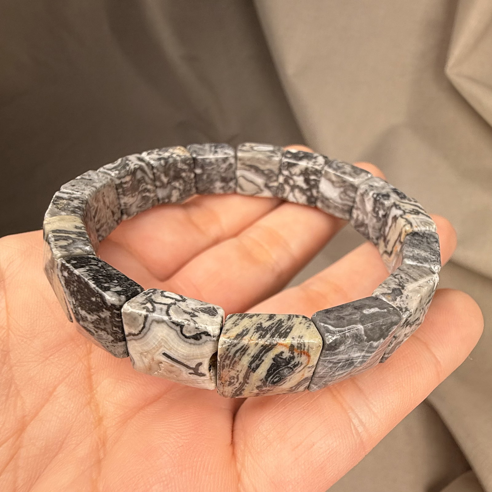 Bangle armband - 9 - Picasso jaspis