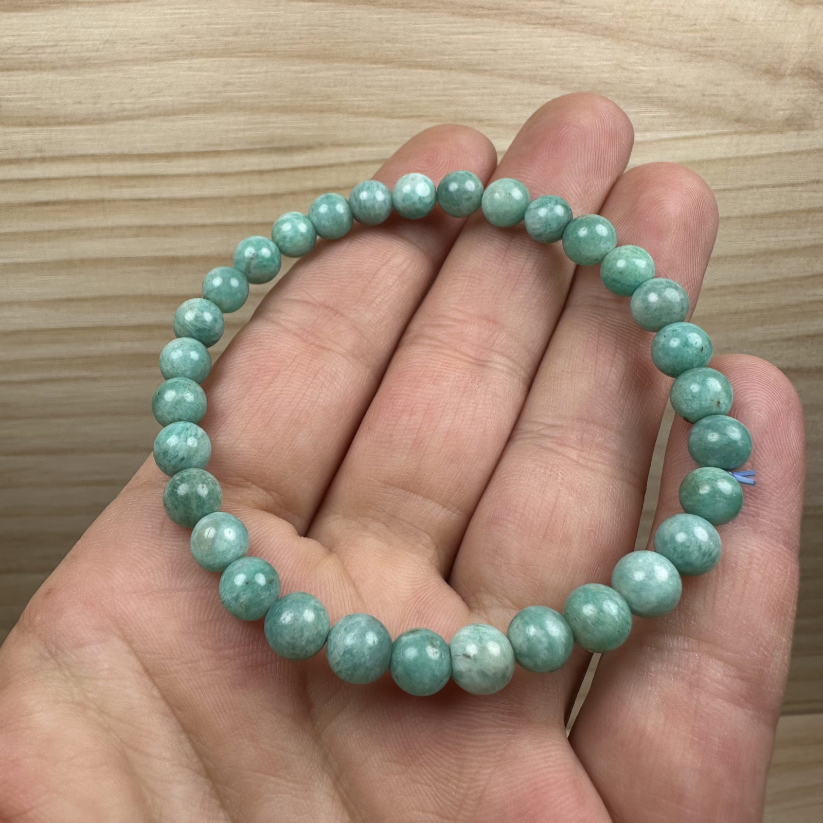Amazoniet Kogelarmband 6mm - random pick - 5