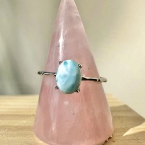 925 sterling zilveren ring – 4 - Larimar