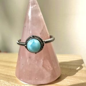 925 sterling zilveren ring – 5 - Larimar