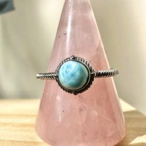 925 sterling zilveren ring – 6 - Larimar