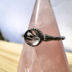 Alternative view of 925 sterling zilveren ring – 29 - Toermalijn in Kwarts