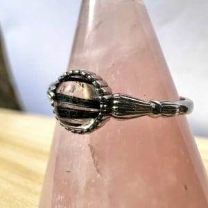 925 sterling zilveren ring – 30 - Toermalijn in Kwarts - Afbeelding 2