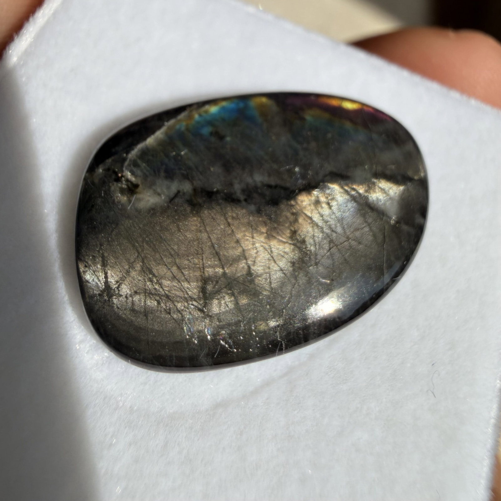 Spectroliet cabochon in venster doosje - 21 - Afbeelding 2