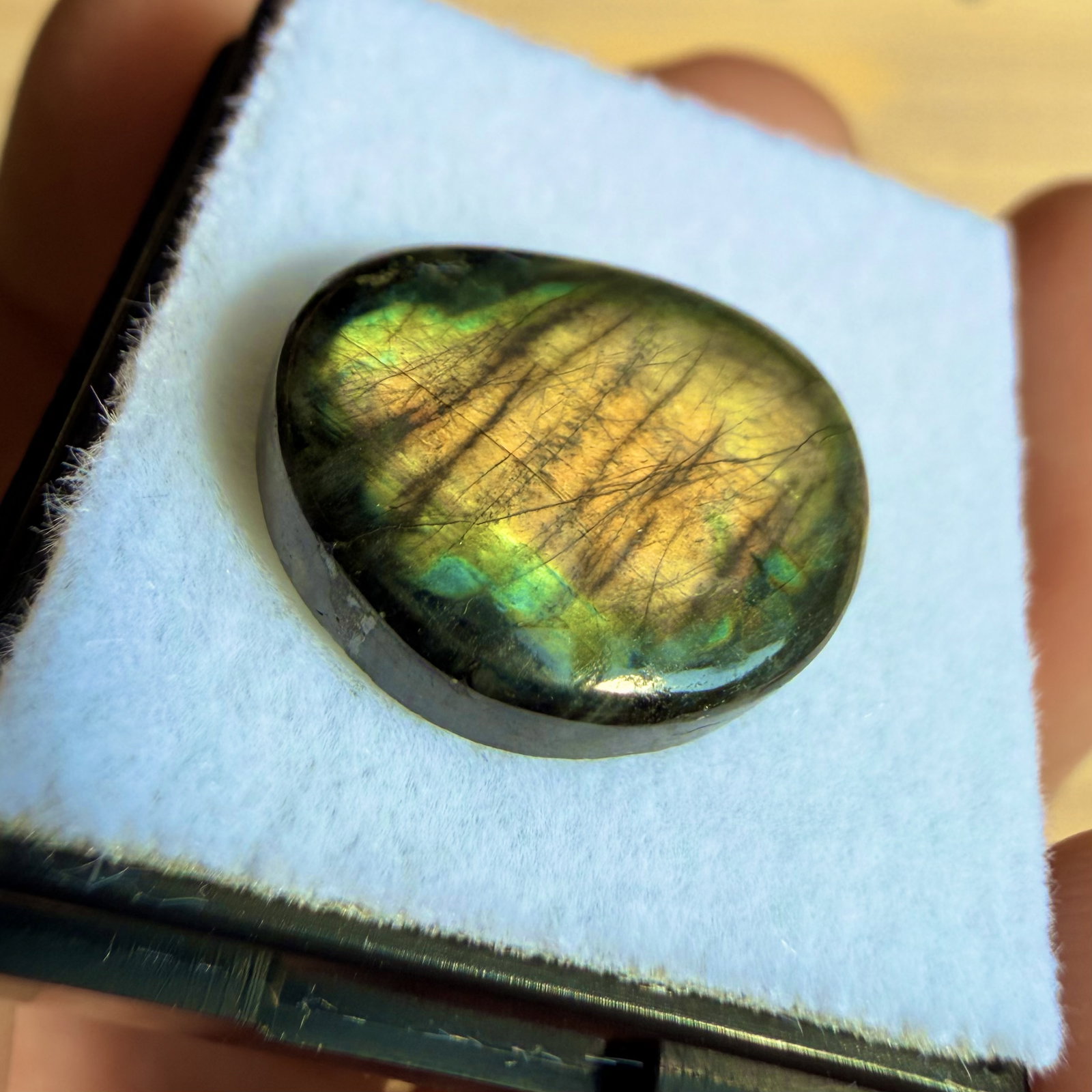 Spectroliet cabochon in venster doosje - 22