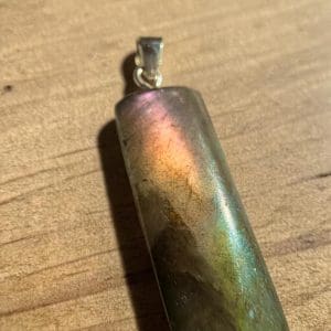 925 zilveren hanger - Labradoriet - 21 - Afbeelding 2