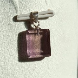 925 zilveren hanger - Amethist - 67