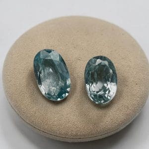 Geslepen Cabochon - Zirkonia 2 stuks - 38