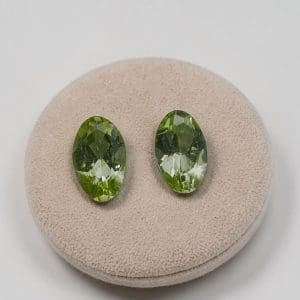 Geslepen Cabochon - Peridoot 2 stuks - 56