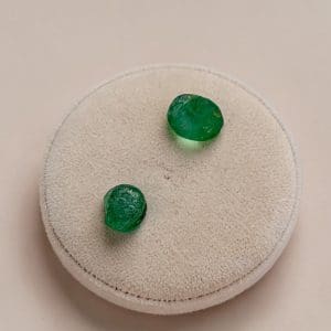 Geslepen Cabochon - Smaragd 2 stuks- 66