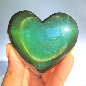 Regenboog obsidiaan hart - 3