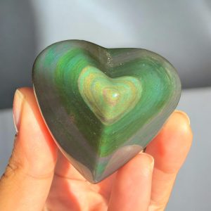 Regenboog obsidiaan hart - 5