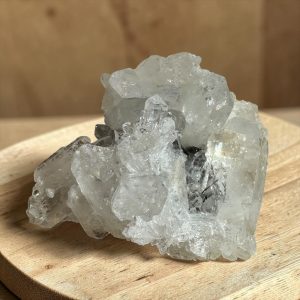Brookiet in kwarts cluster - 1